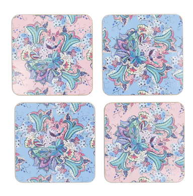 William Morris Lucerne Floral Coasters - Set of 4-5010792941271-Bargainia.com