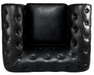 Faux Leather Chesterfield Sofa Suite - Black-5056536103642-Bargainia.com