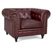 Faux Leather Chesterfield Sofa Suite - Brown-5056536103659-Bargainia.com