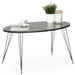 Terek Oval Coffee Table - Black Marble-5056536101389-Bargainia.com