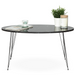 Terek Oval Coffee Table - Black Marble-5056536101389-Bargainia.com