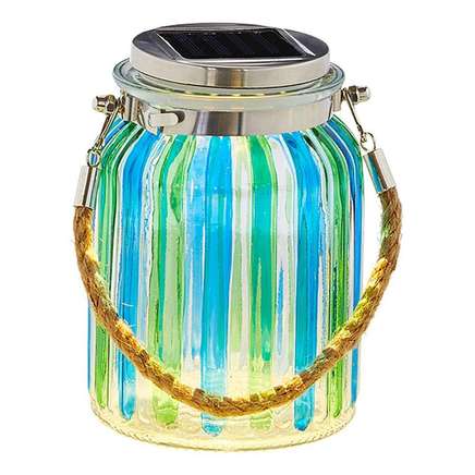 Solar Lantern - 16cm - Assorted Colours-4061462569197-Bargainia.com