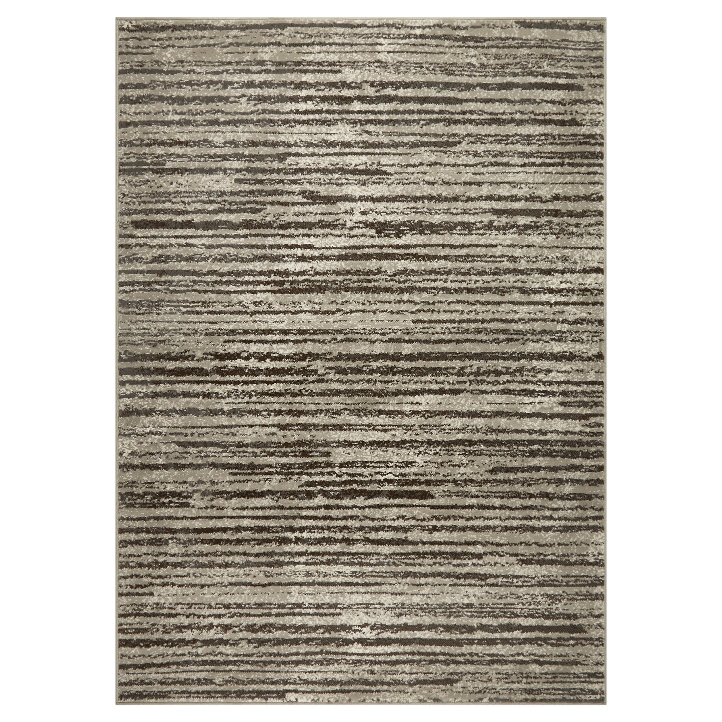 Grey/Black Contemporary Faded Stripes Rug - Texas