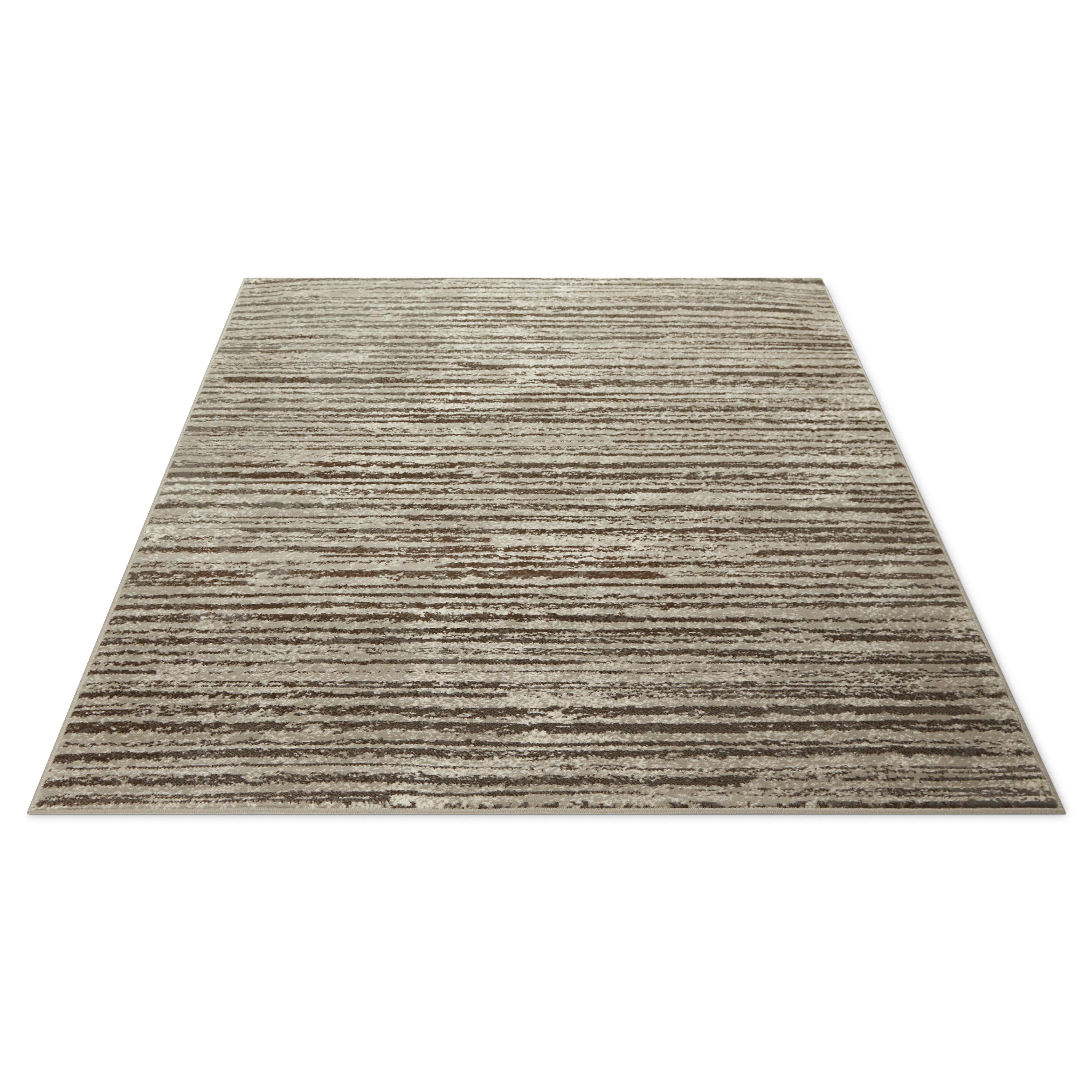 Grey/Black Contemporary Faded Stripes Rug - Texas