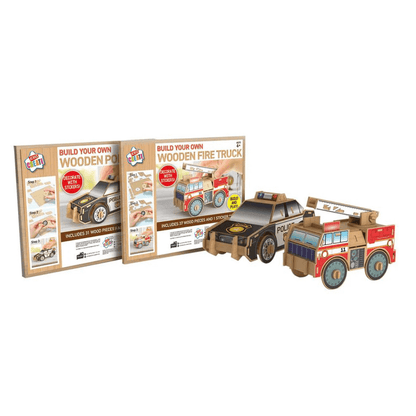 Build Your Own Wooden Vehicle - Fire Truck or Police Car