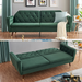 Victoria 3 Seater Velvet Click Clack Sofa Bed - Green-Bargainia.com