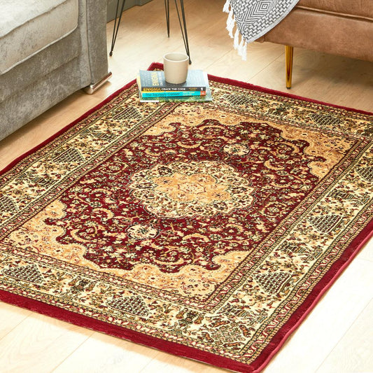 Red & Cream Traditional Rug - Virginia-Bargainia.com