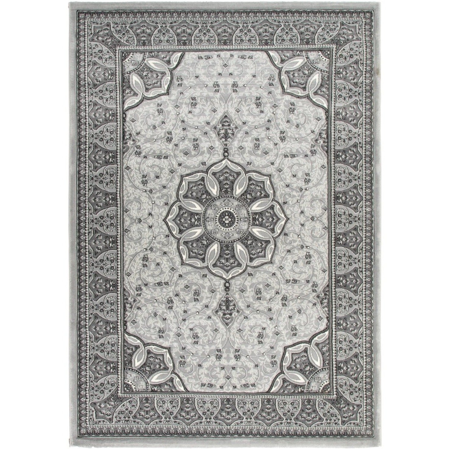 Washington Grey Victorian Rug | Free UK Delivery | Rugs & Mats -Bargainia.com