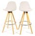 Barcelona Bar Stools - Set Of 2 - Ivory White-5056150252924-Bargainia.com