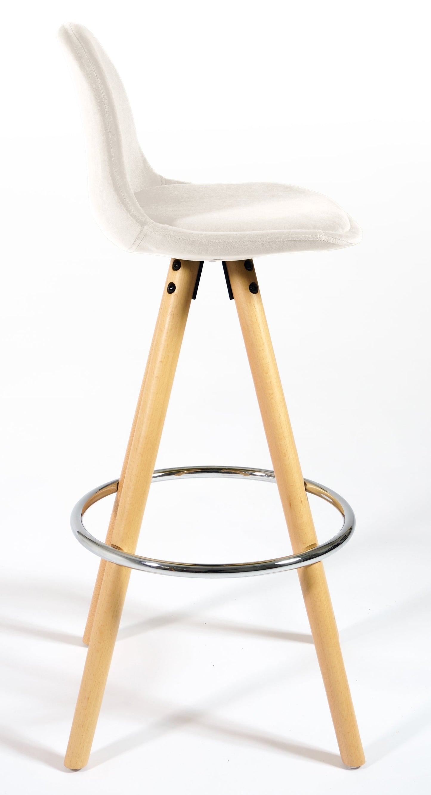 Barcelona Bar Stools - Set Of 2 - Ivory White-5056150252924-Bargainia.com