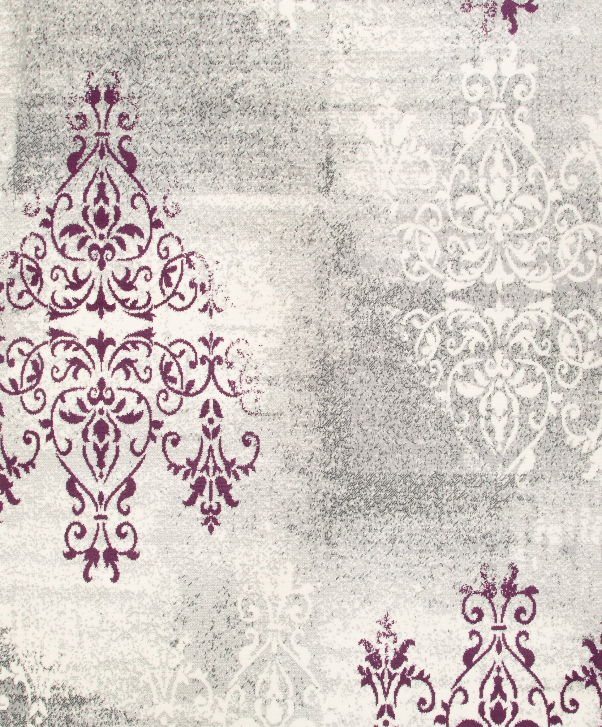 Purple Contemporary Faded Traditional Motifs Design Rug - Texas - Bargainia.com