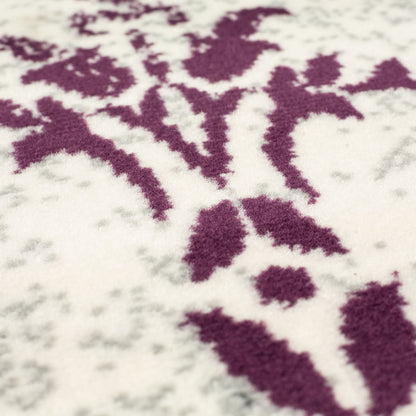 Purple Contemporary Faded Traditional Motifs Design Rug - Texas - Bargainia.com