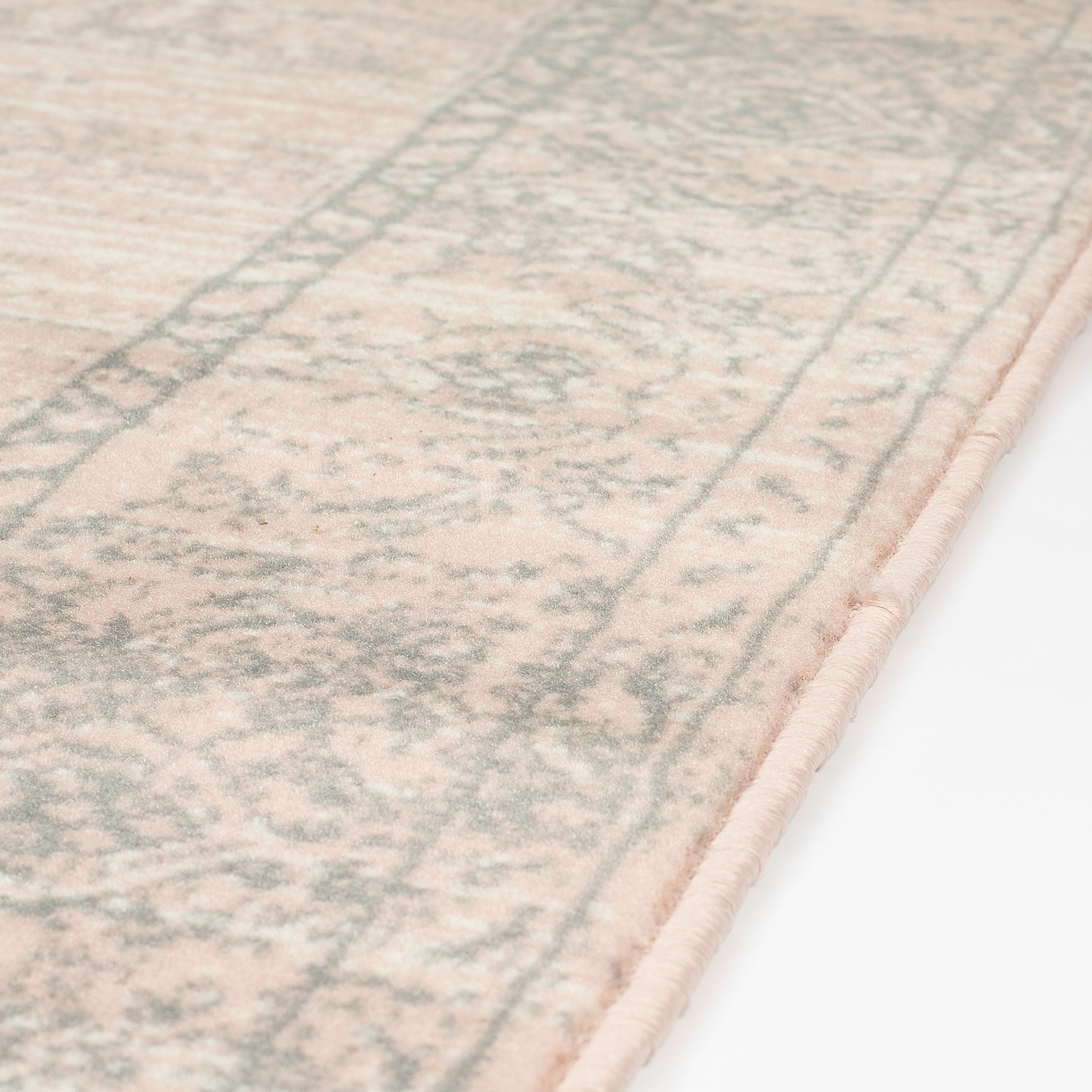 Pink Contemporary Faded Oriental Motifs Rug - Texas - Bargainia.com