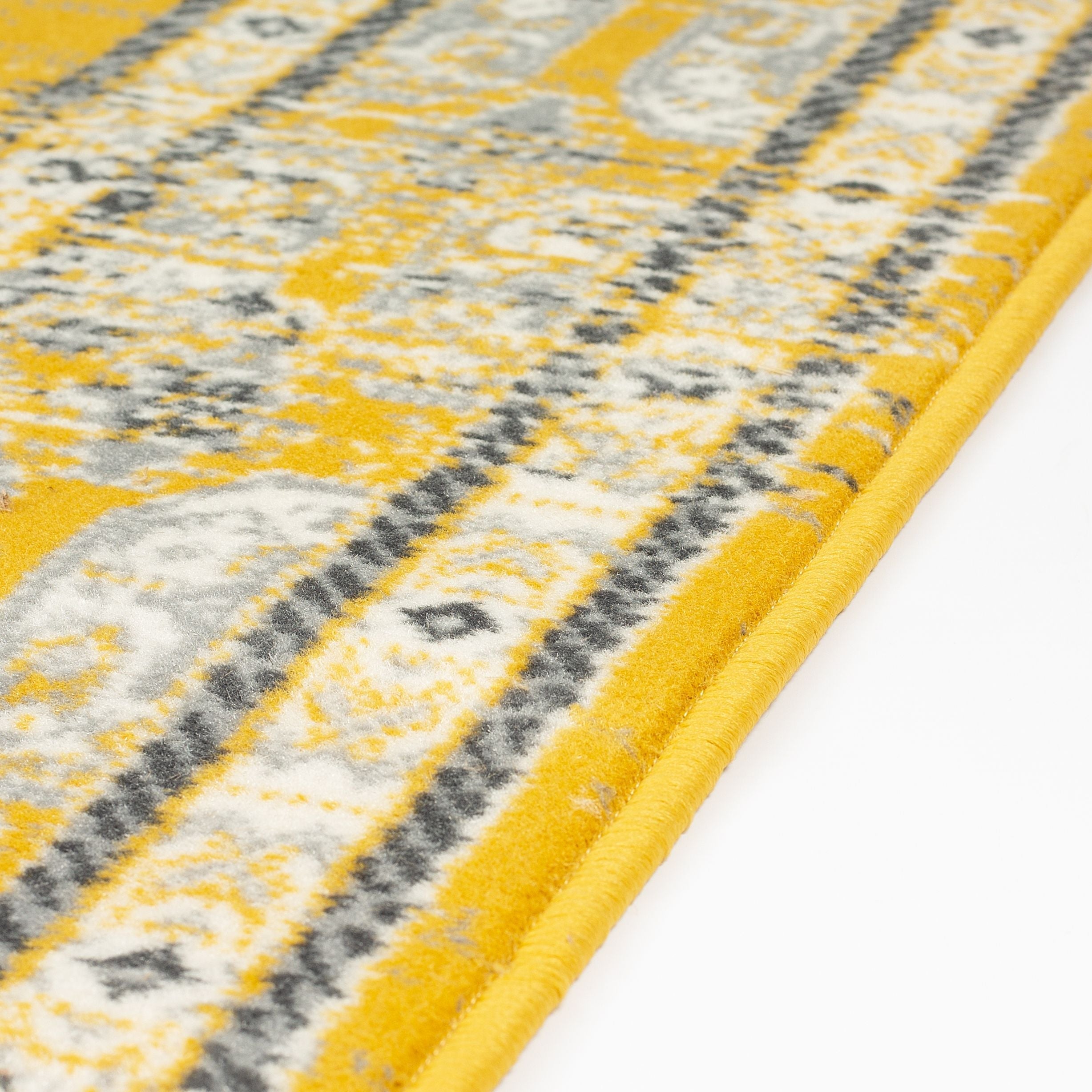 Mustard Contemporary Faded Oriental Kashan Rug - Texas - Bargainia.com