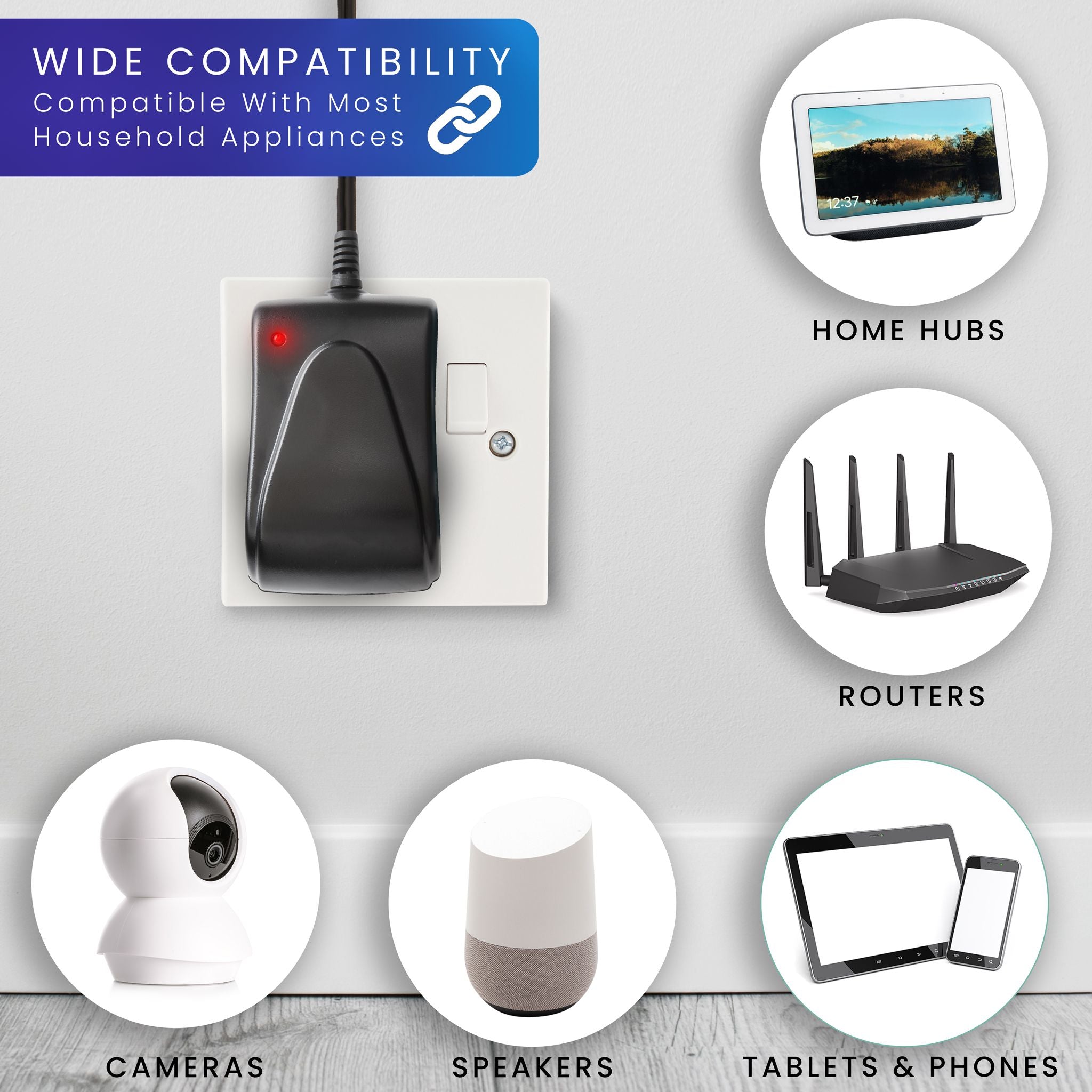 ACDC power supply multi adapter plugged in