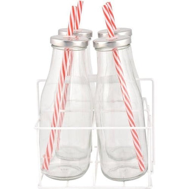 Bottles & Straws in Rack - 24 Cm 8714982108082 only5pounds-com