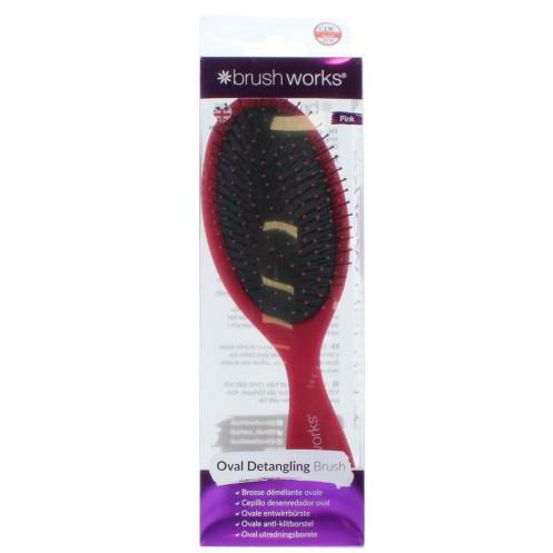 Brushworks Professional Oval Detangle Brush - Pink 5060455144990 only5pounds-com