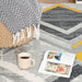 Mustard/Grey Contemporary Geometry Rhombus Design Rug - Texas - Bargainia.com