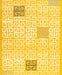 Mustard Contemporary Deco Tiles Rug - Texas - Bargainia.com