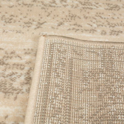 Cream Contemporary Faded Oriental Motifs Rug - Texas - Bargainia.com