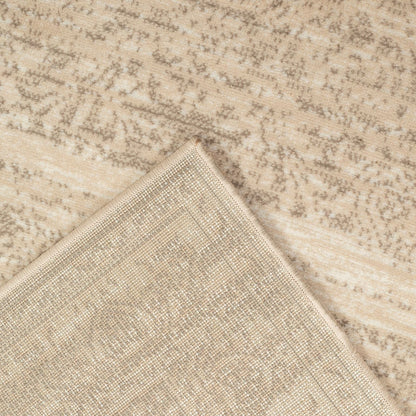 Cream Contemporary Faded Oriental Motifs Rug - Texas - Bargainia.com