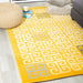 Mustard Contemporary Deco Tiles Rug 