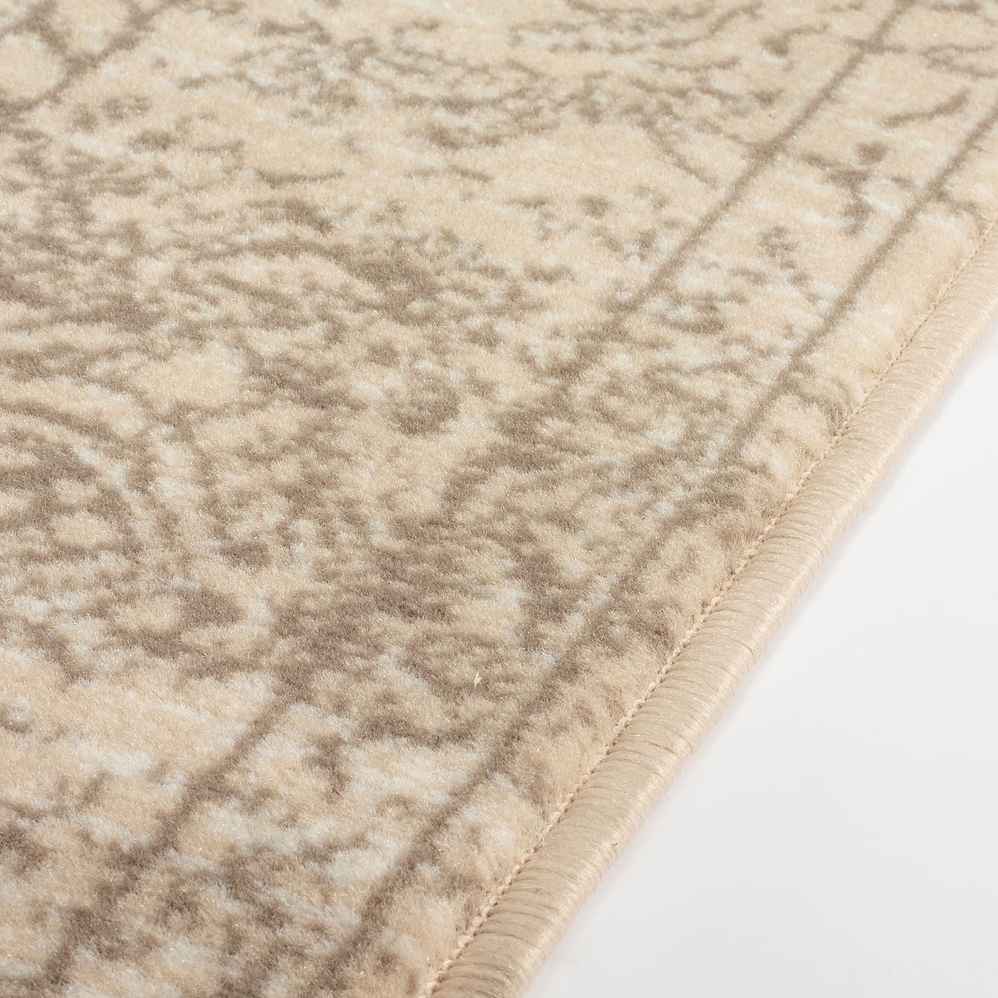 Cream Contemporary Faded Oriental Motifs Rug - Texas - Bargainia.com