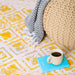 Mustard Contemporary Faded Rhombus Design Rug - Texas - Bargainia.com