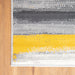 Mustard/Grey Contemporary Abstract Design Rug - Texas - Bargainia.com