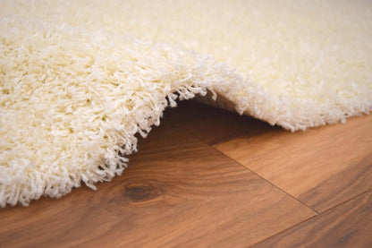 Cream Thick Shaggy Rug - California