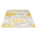 Mustard/Grey Contemporary Peony Flower Design Rug - Texas - Bargainia.com