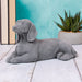 Dachshund Figurine - Grey Velvet - Lying 5010792476568 only5pounds-com