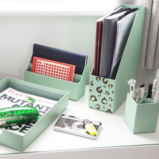 Desk Organiser Set - Mint Green - 4 Pcs 8718964077441 only5pounds-com