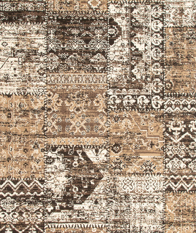 Cacao Vintage Patch Work Pattern Rug - Texas - Bargainia.com