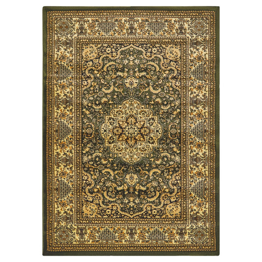 Green/Cream Traditional Rug - Virginia-Bargainia.com