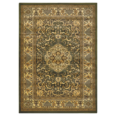 Green/Cream Traditional Rug - Virginia-Bargainia.com