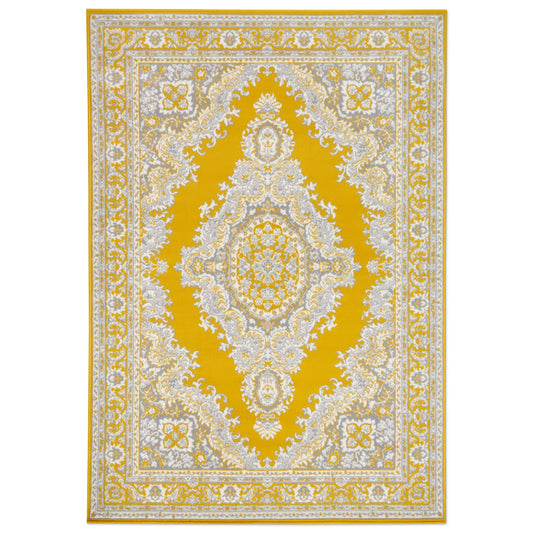 Gold Medallion Traditional Rug - Texas-Bargainia.com