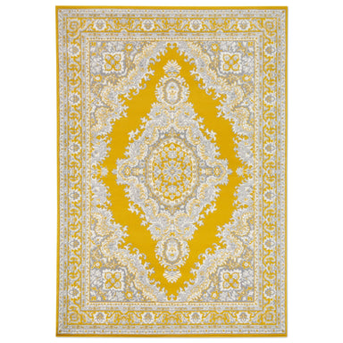 Gold Medallion Traditional Rug - Texas-Bargainia.com