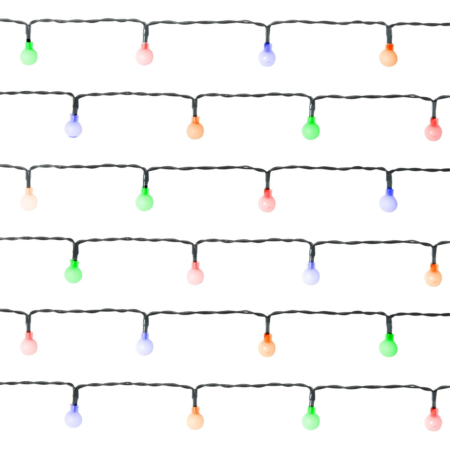 Battery Operated String Lights - 100 LED Berry Bulbs - Multi-Colour-5056150236702-Bargainia.com