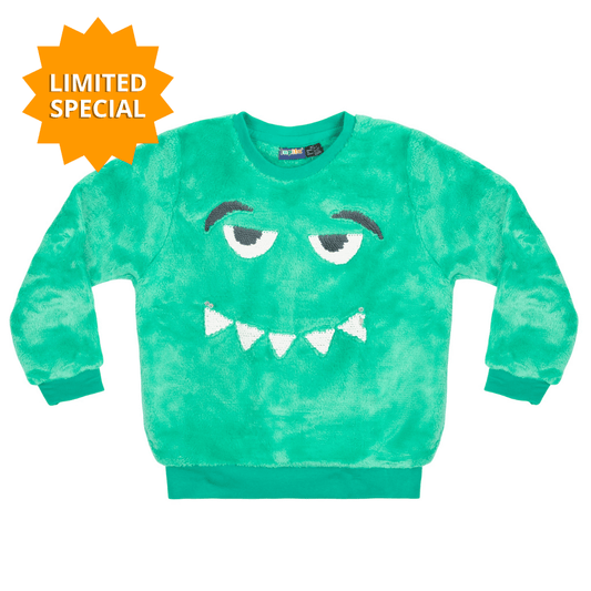 Kids Green Monster Reversible Jumpers - 12-24 Months 4056233605839