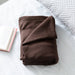 King Size Plain Fleece Blanket - 150 x 200cm - Brown-Bargainia.com