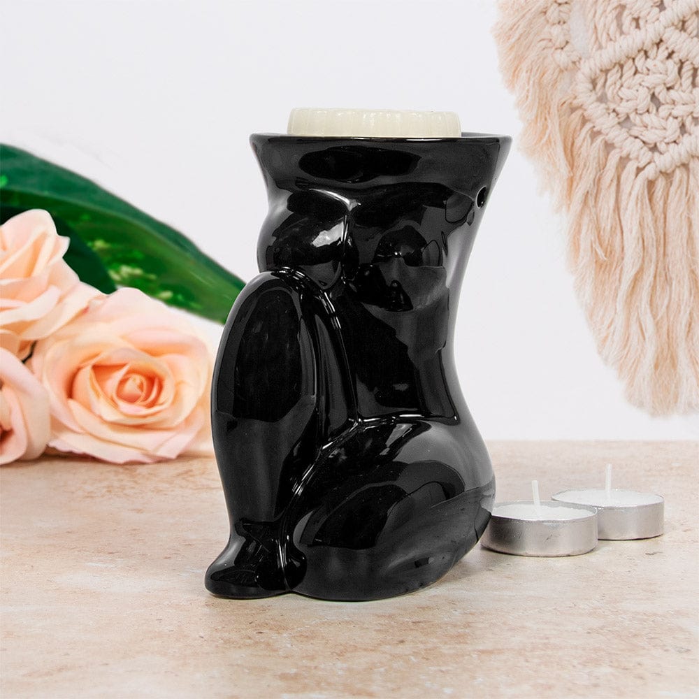 Kneeling Female Body Wax & Oil Warmer - Black 5010792486482 bargainia-com