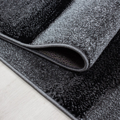 Black Modern Friese Waves Rug - Lucca - Rug Masters