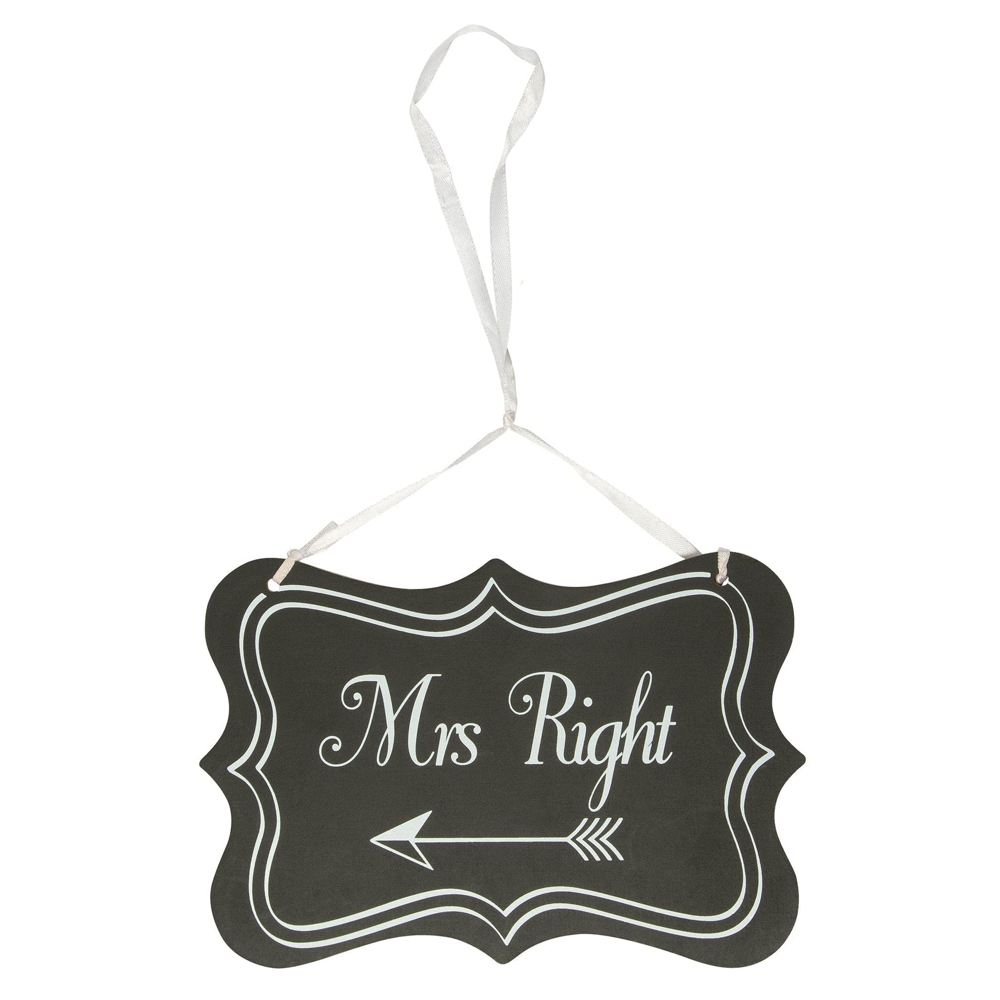 ''Mrs. Right'' Wedding Decoration - Black 8719202581195