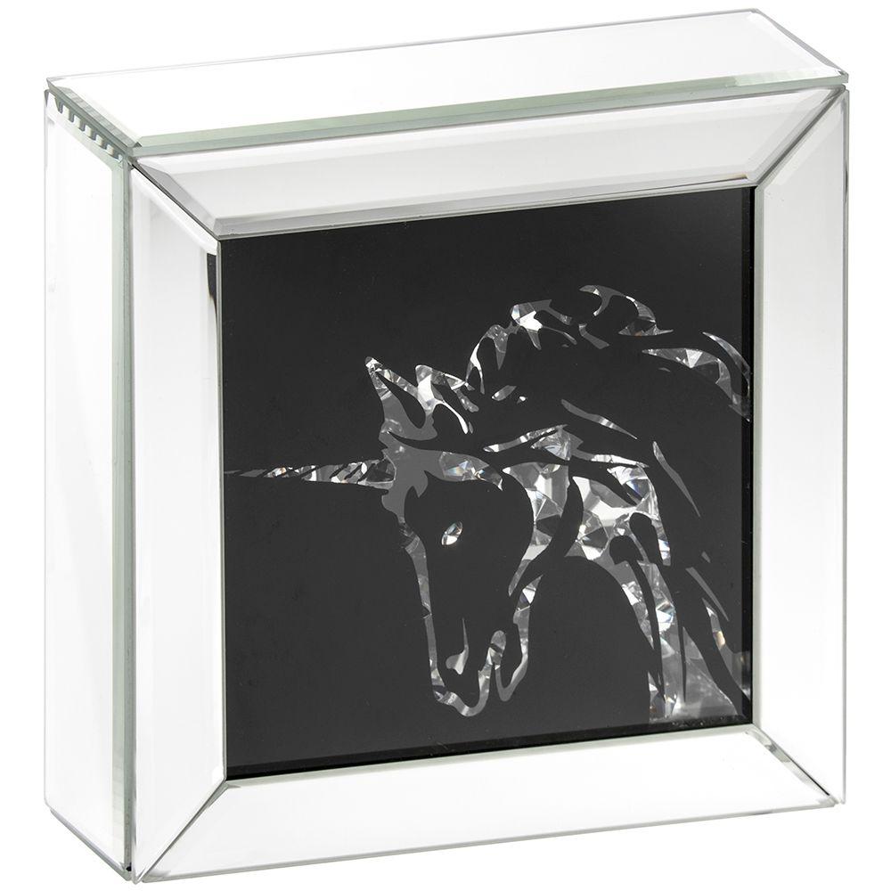 Multi Crystal Unicorn Decor Box - 20 x 20 x 6cm 5010792414997 only5pounds-com