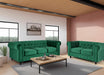 Velvet Chesterfield Sofa Suite - Green-Bargainia.com