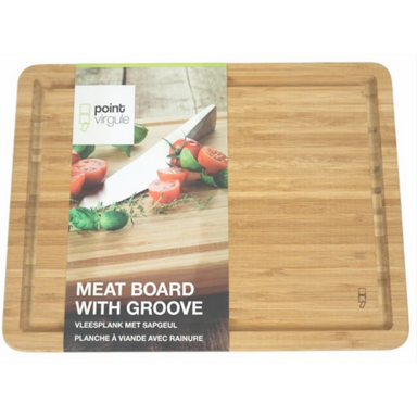 Bamboo Chopping Board with Groove - 40 x 30 x 3cm - Point-Virgule-5425010824227-Bargainia.com