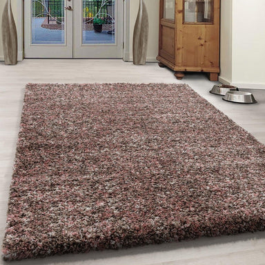 Pink/Brown Mixed Shaggy Rug | Enjoy | bargainia.com-Bargainia.com