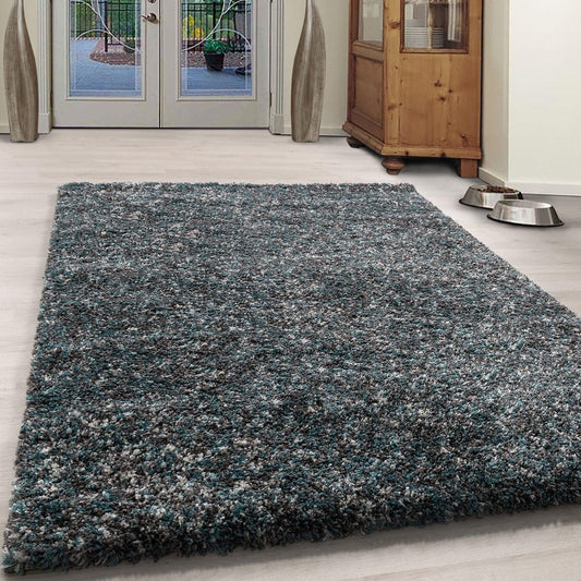 Grey/Blue Mixed Shaggy Rug | Enjoy | bargainia.com-Bargainia.com