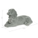 Dachshund Figurine - Grey Velvet - Lying-5010792476568-Bargainia.com